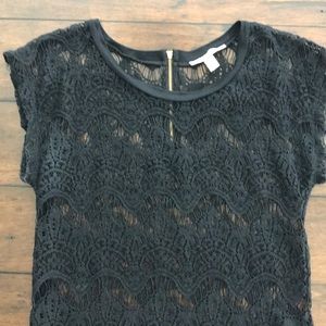Black crochet top